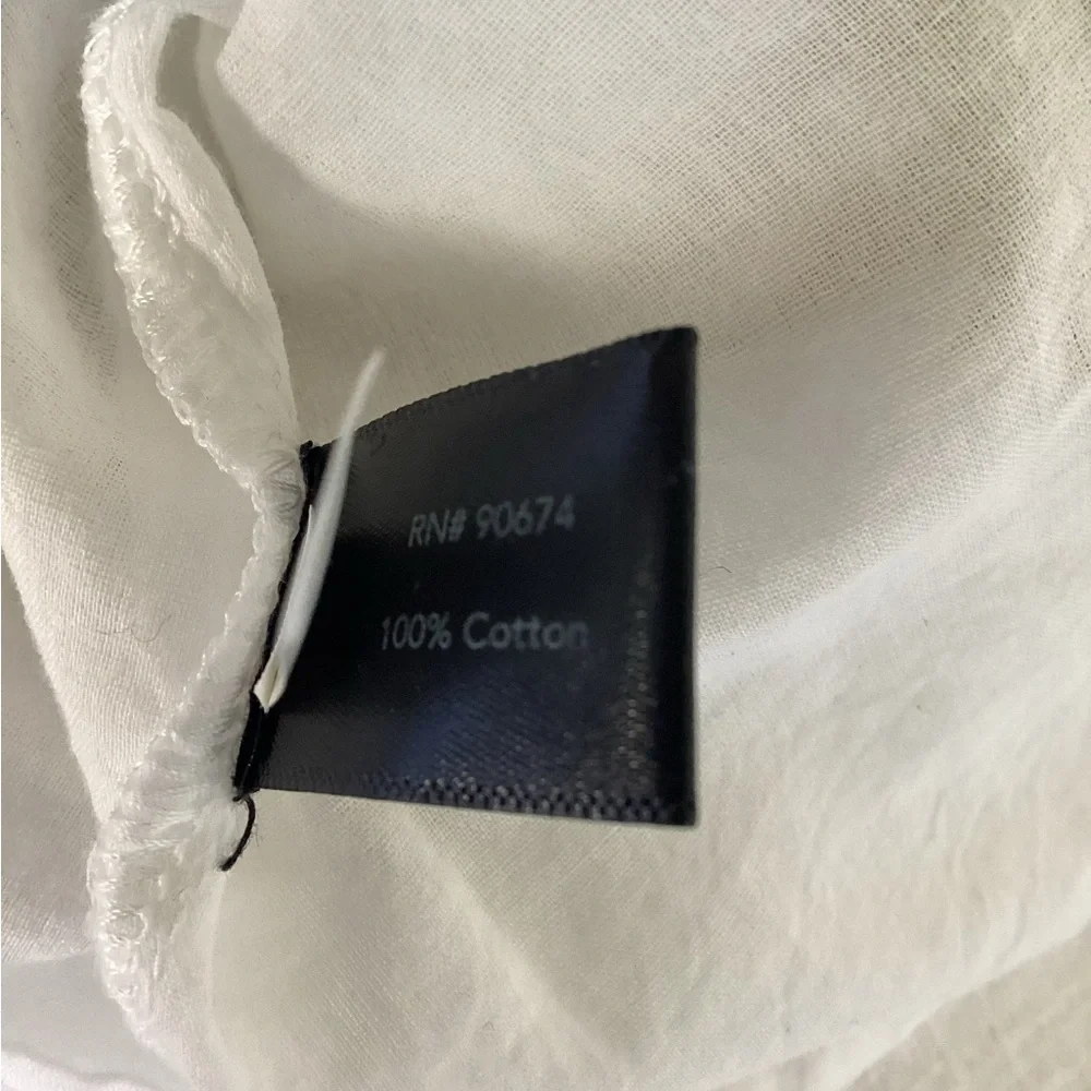 Boston Proper Metallic Detail Off-The-Shoulder Dress Womens Small White Gold - Picture 15 of 15